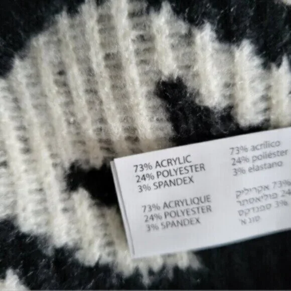 DEX Houndstooth Cropped Mock Neck Sweater NWT Sz XL - Picture 8 of 14